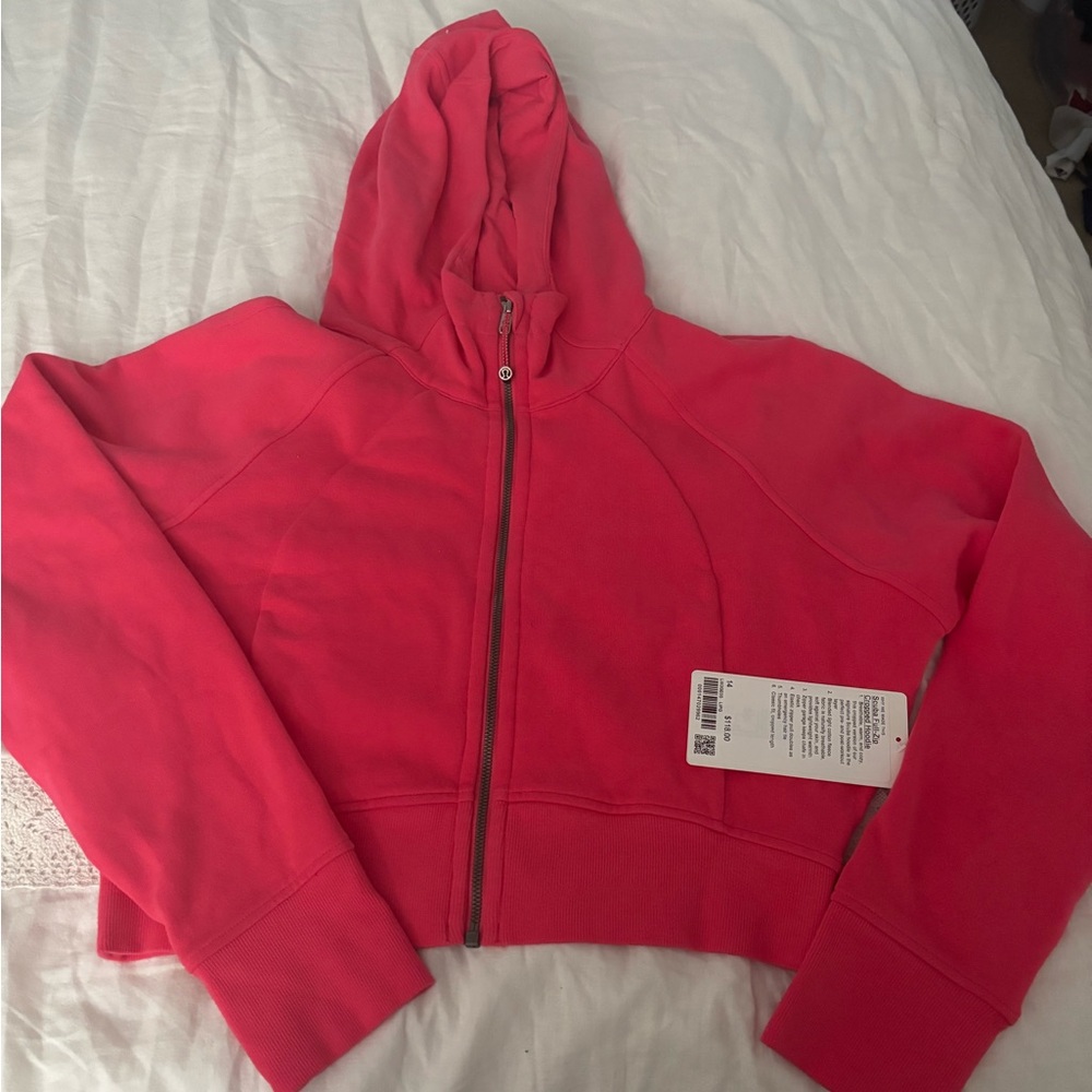 Scuba full-zip Cropped hoodie
